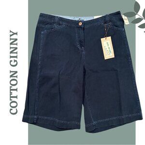 Cotton Ginny Women's Navy Bermuda Walking Shorts Size 15 / 16